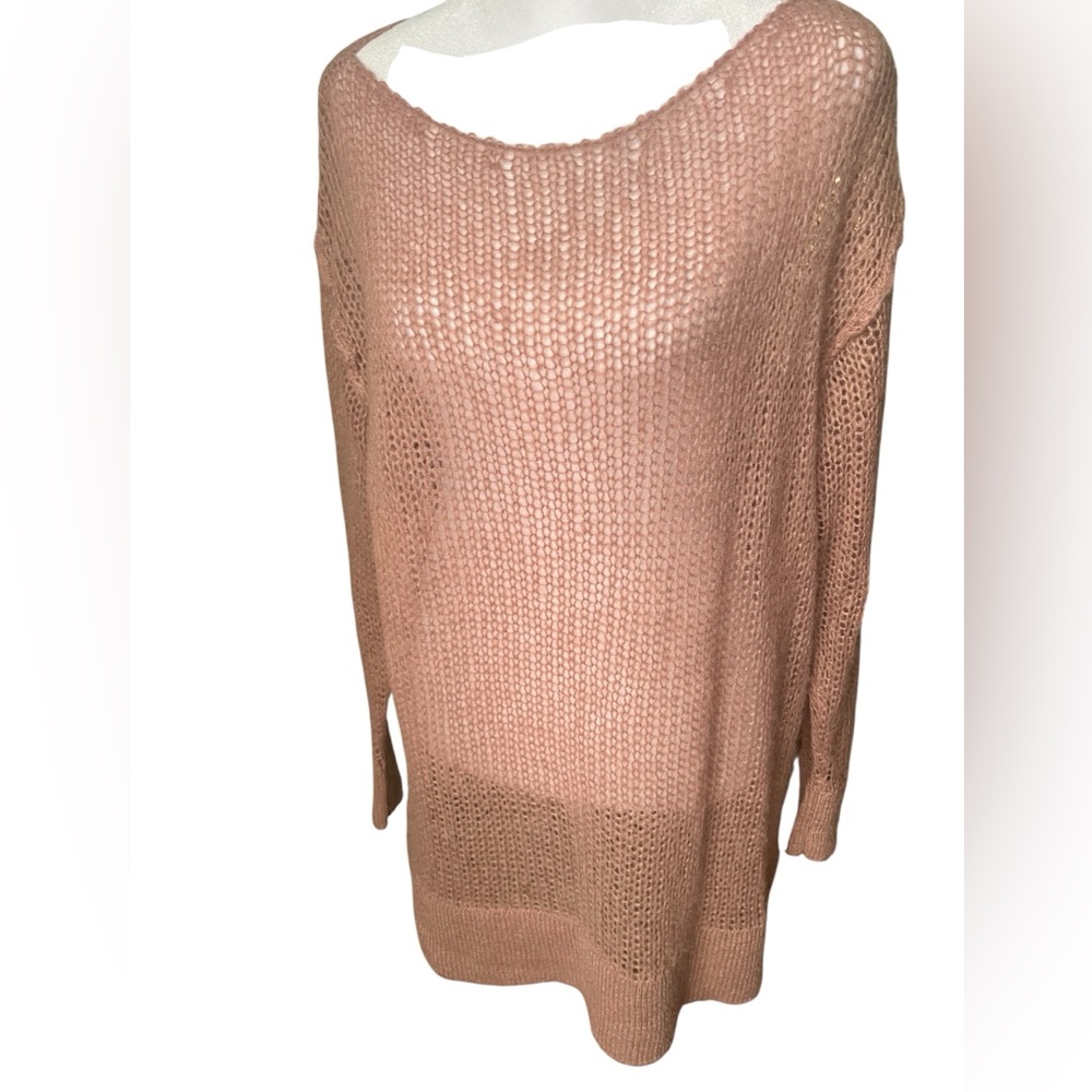 Title
Free People oversized nude Pink Open-Knit Scoop Neck XS pullover